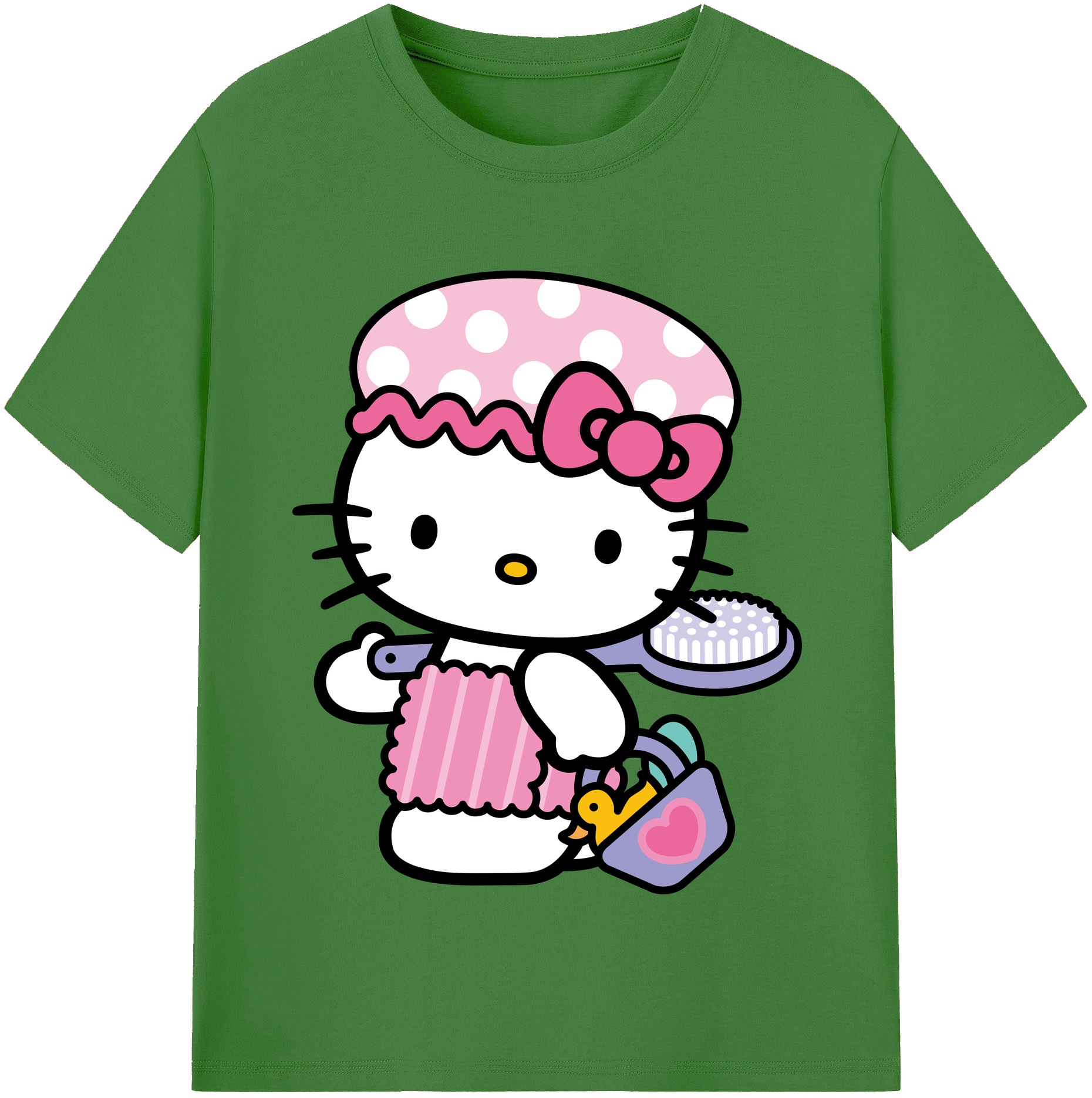 （画像用） Hello Kitty ハローキティ レディースカジュアルプリントTシャツ（綿100％）
